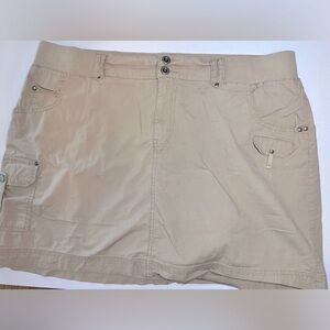 Lane Bryant Khaki Cargo Skort - Beige/Tan